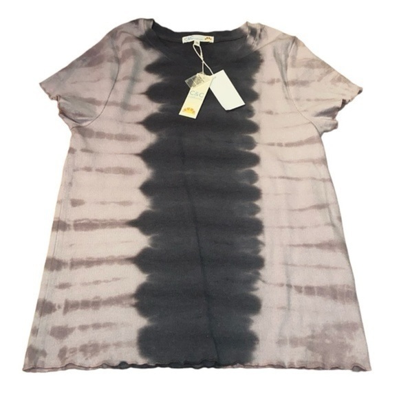 NWT C & C California Tie Dye Short Sleeve Top in size L - Picture 1 of 5